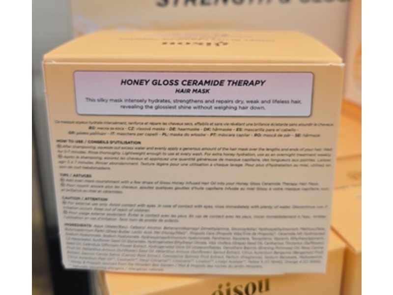 Gisou Honey Gloss Ceramide Therapy Hair Mask, 2.5 oz/75 mL