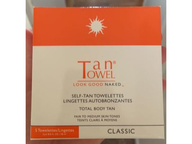 TanTowel Self-Tan Towelettes, Classic, 5 Count