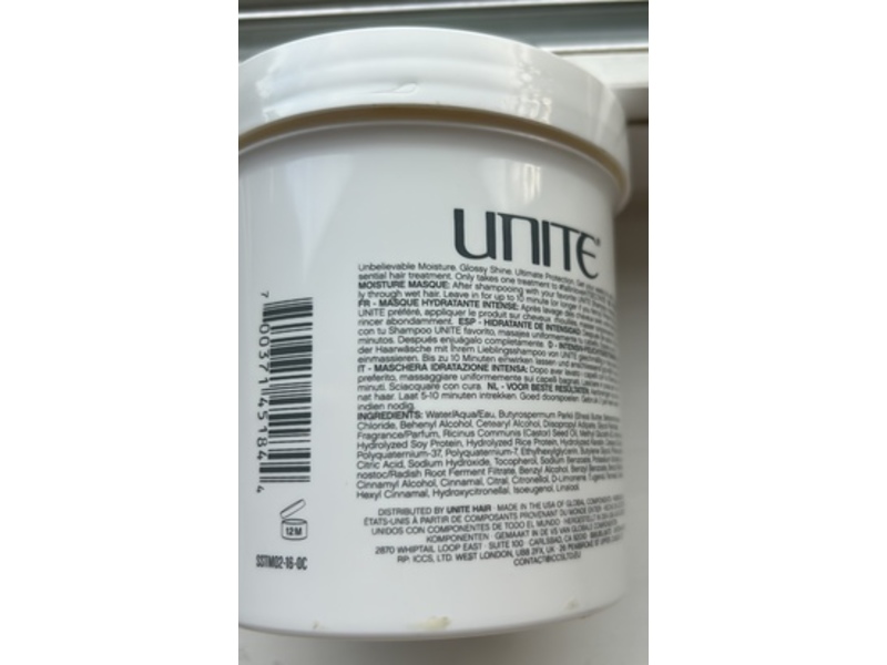 Unite 7Seconds Moisture Shine Protect Masque, 16 oz/454 g