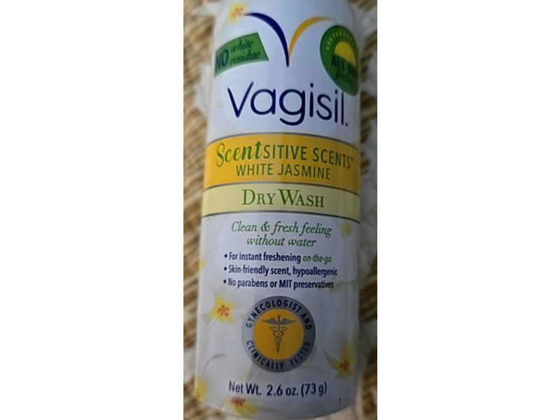 Vagisil Dry Wash, Scentsitive White Jasmine, 2.6 oz/73 g