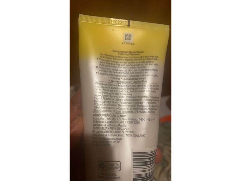 Neutrogena Deep Clean Foaming Cleanser, 175 g