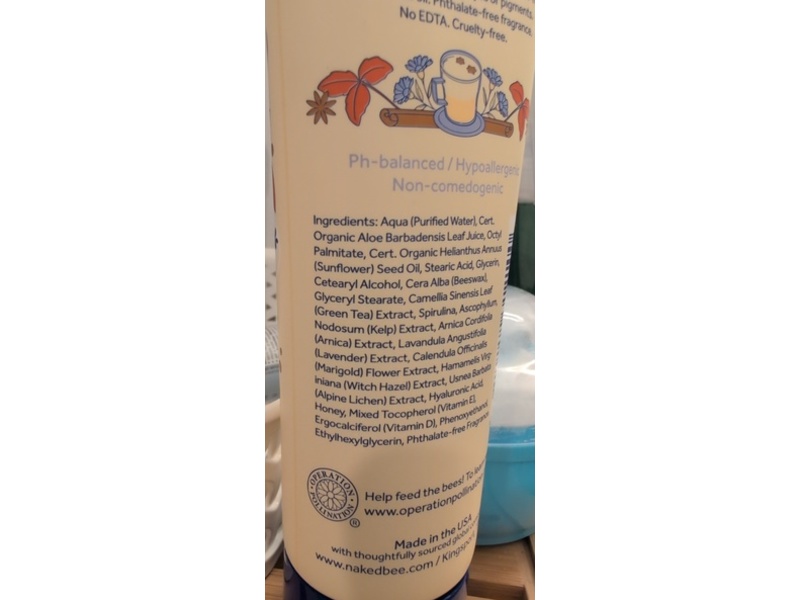 The Naked Bee Hand & Body Lotion, Spiced Chai & Honey, 8 fl oz/237 mL