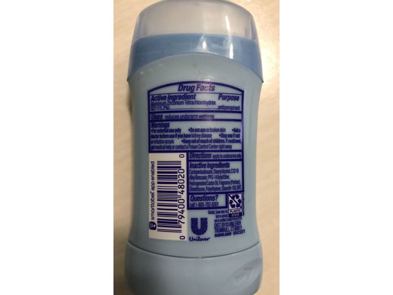 Suave Antiperspirant Deodorant, Coconut Kiss, Anti-Staining, 48Hr, 1.2 oz/34 g