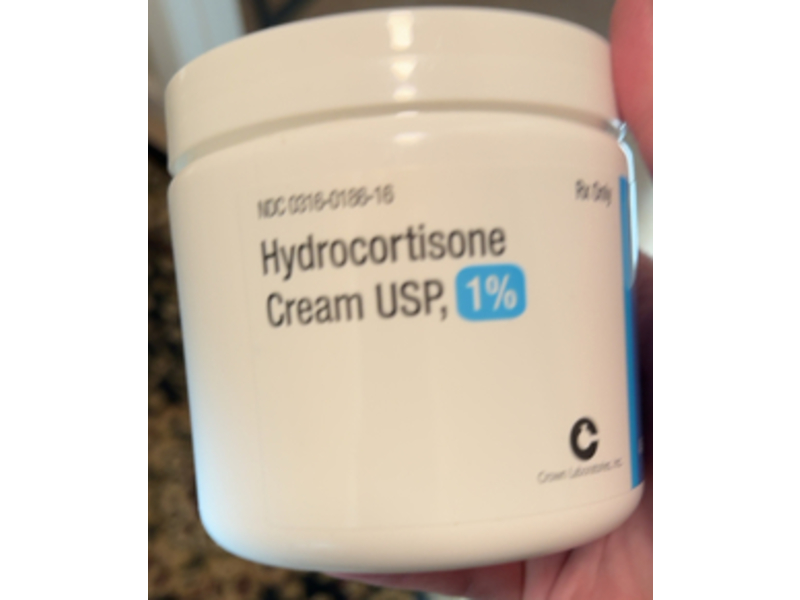 Hydrocortisone Cream 1%, 454 g, Crown Laboratories (Rx)