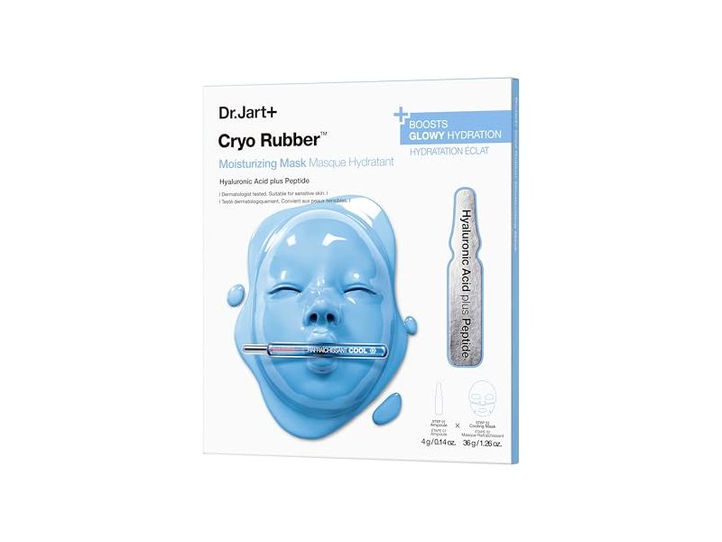 Dr. Jart+ Cryo Rubber Moisturizing Face Mask & Hyaluronic Acid Plus Peptides Ampoule Duo
