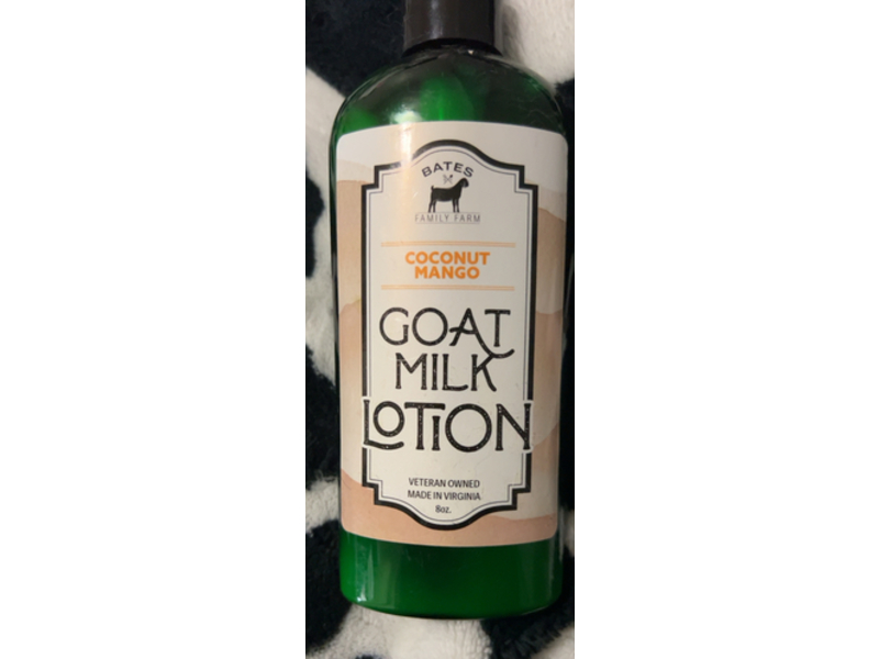 Bates Family Farm Goat Milk Lotion, Coconut Mango, 8 oz