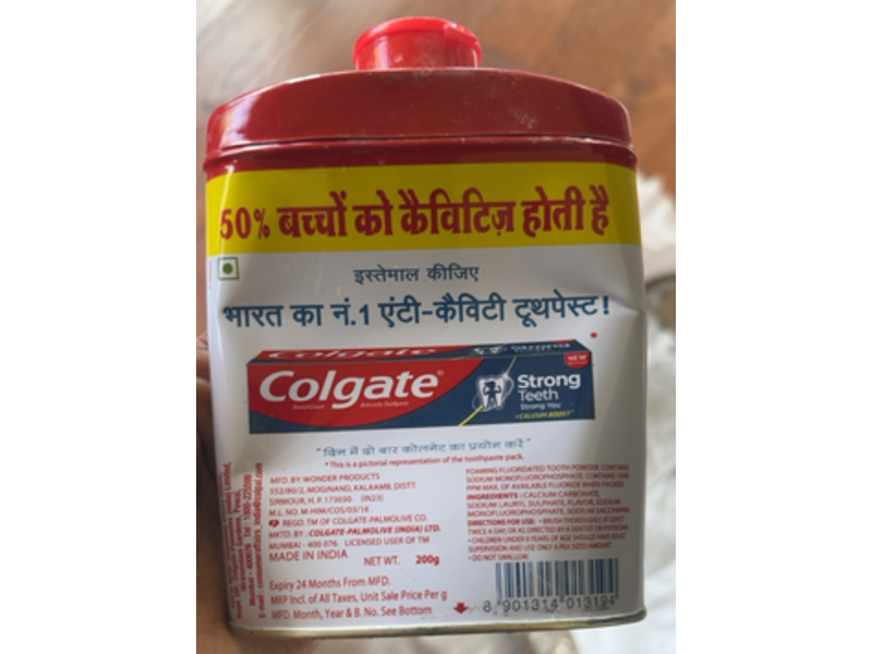 Colgate Stronger Healthier Teeth Super Rakshak Toothpowder, Calcium + Minerals, 7 oz/200 g, Pack Of 2