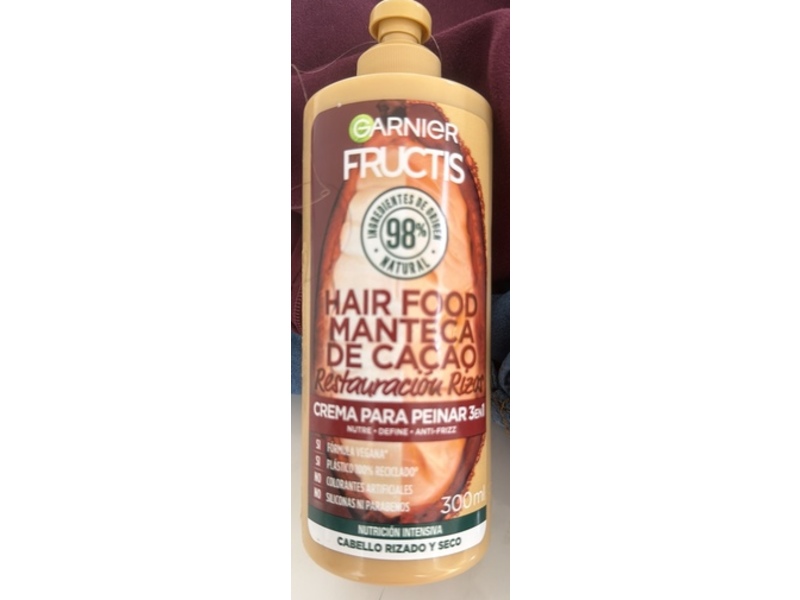 Garnier Fructis Hair Food 3-In-1 Styling Cream, Cocoa Butter, 300 mL