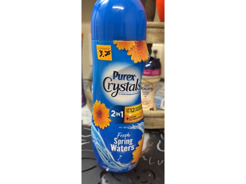 Purex Crystals In Wash Scent Boosters, Fresh Spring Waters, 21 oz/595 g, Pack Of 4