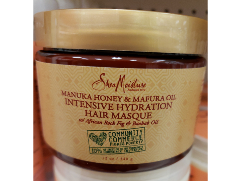 SheaMoisture Intensive Hydration Hair Masque, Manuka Honey & Mafura Oil, 12 oz/340 g