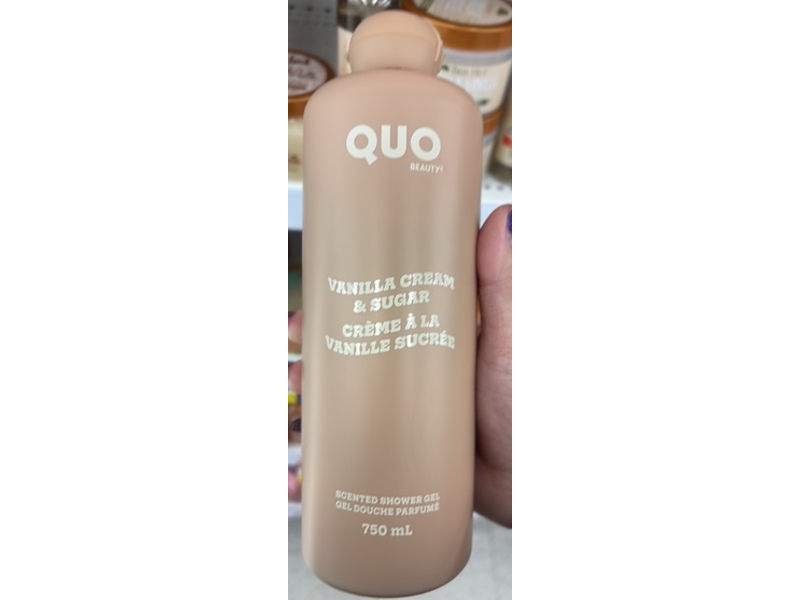 Quo Beauty Scented Shower Gel, Vanilla Cream & Sugar, 750 mL