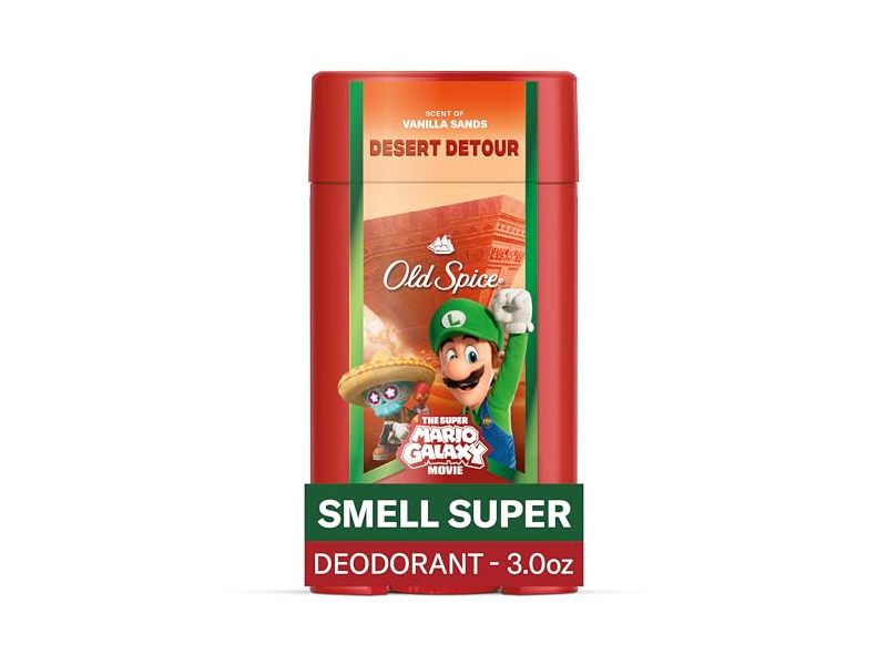 Old Spice x The Super Mario Galaxy Movie Deodorant, Vanilla Sands Desert Detour, 3.0 oz/85 g