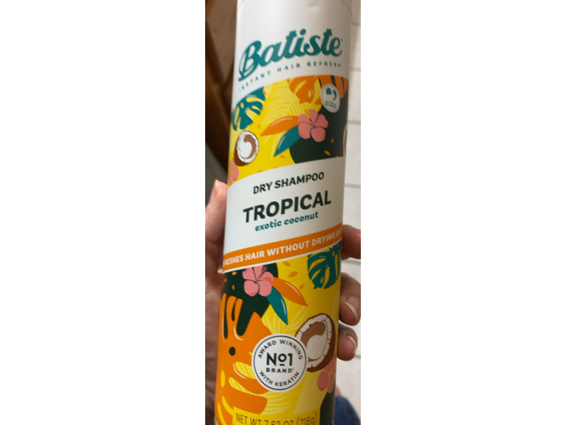 Batiste Dry Shampoo, Tropical Exotic Coconut, 7.62 oz/216 g