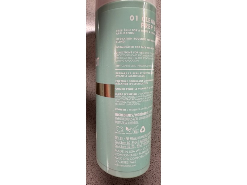 Milani Clean Start Prep Step Facial Mist, 2.03 fl oz/60 mL