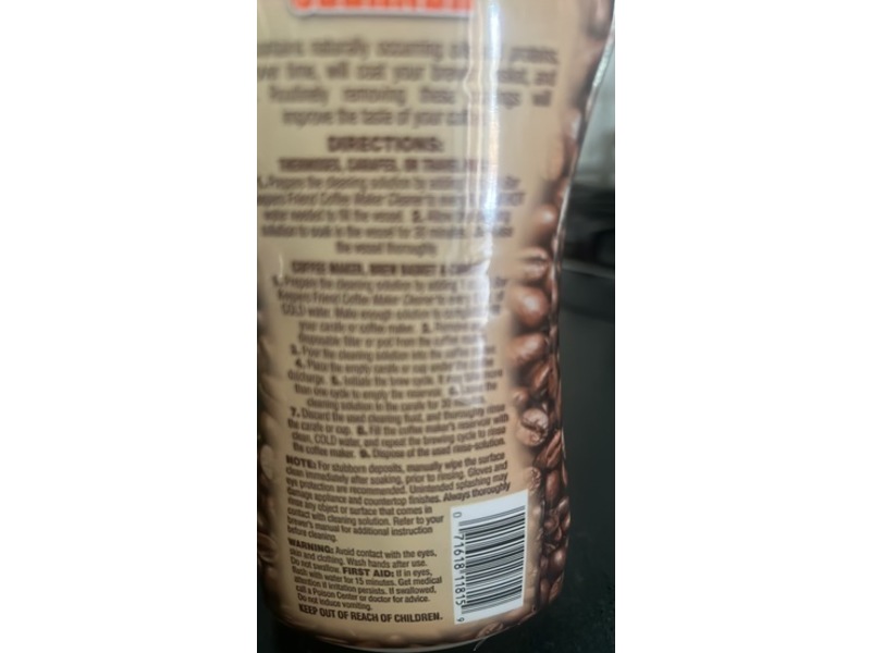 Bar Keepers Friend Coffee Maker Cleaner, 12 fl oz/255 mL, Pack Of 4