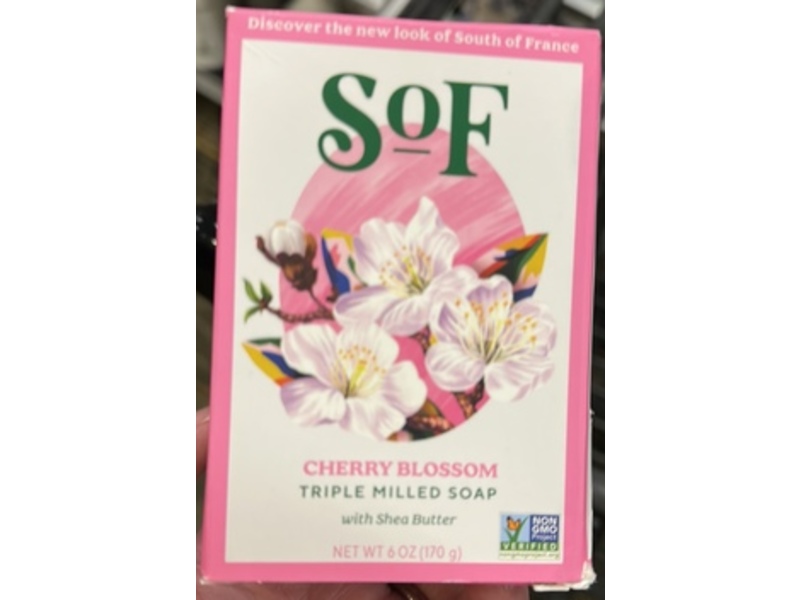 South Of France Triple Milled Soap, Cherry Blossom, 6 oz/170 g