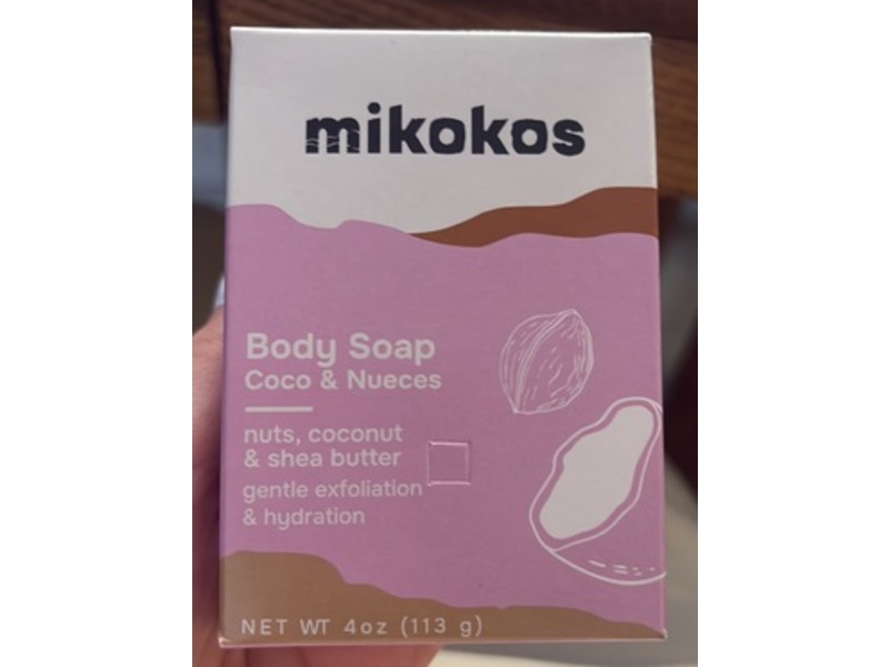 Mikokos Body Soap, Coco & Nueces, 4 oz/113 g