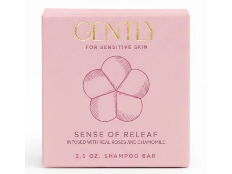Gently Sense Of Releaf Shampoo Bar, Real Roses & Chamomile, 2.5 fl oz