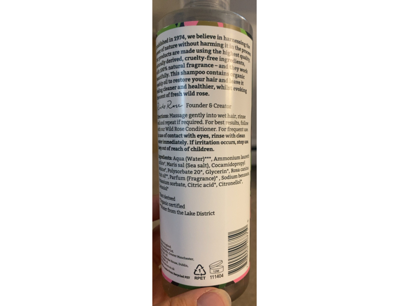 Faith In Nature Shampoo, Wild Rose, 13.5 fl oz/400ml