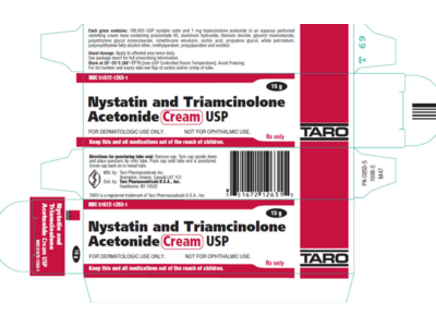 Nystatin and Triamcinolone Acetonide Cream USP, 15 g, Taro Pharmaceuticals (RX)