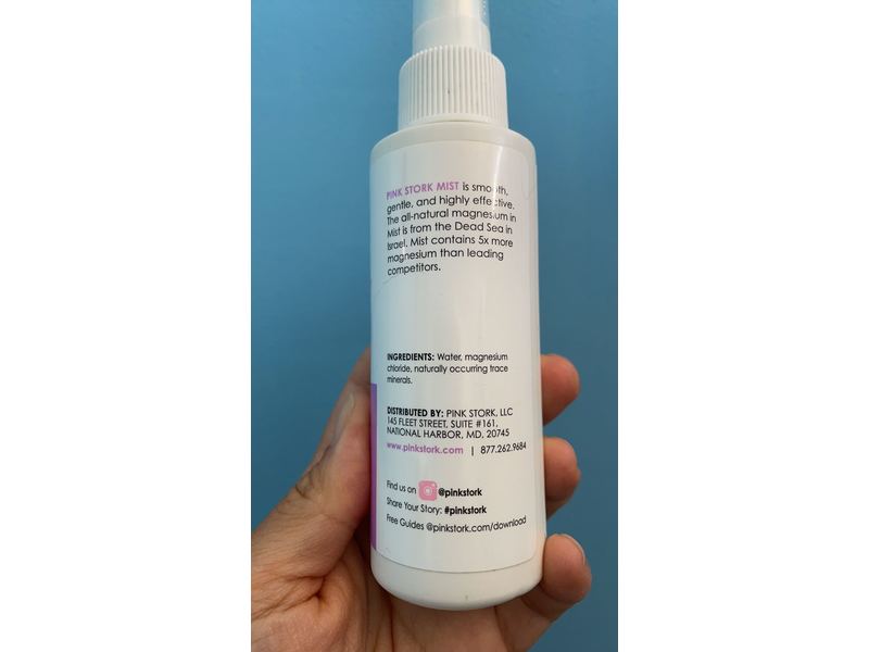 Pink Stork Mist: Topical Magnesium Spray for Nausea + Morning Sickness Relief, 4 fl oz