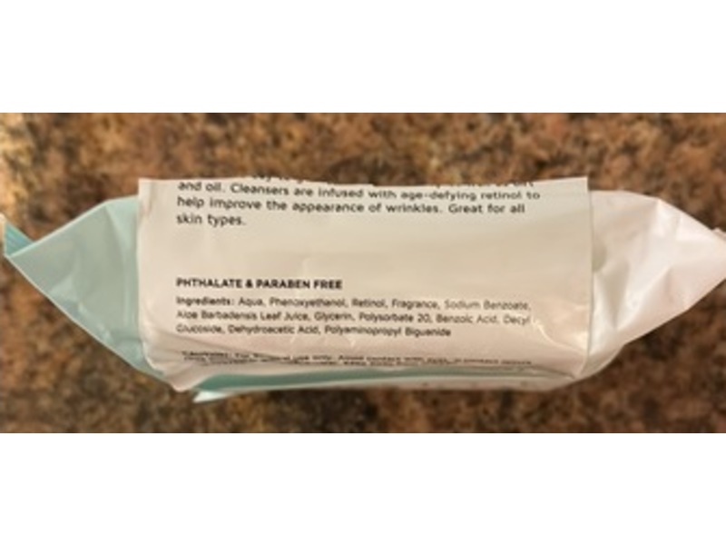 Precision Beauty Anti-Aging Make-Up Removing Cleansing Wipes, Retinol, 30 Count