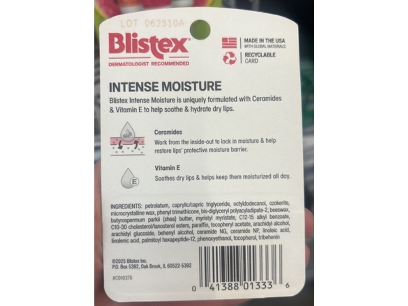 Blistex Intense Lip Moisture 0.13oz/3.69 g