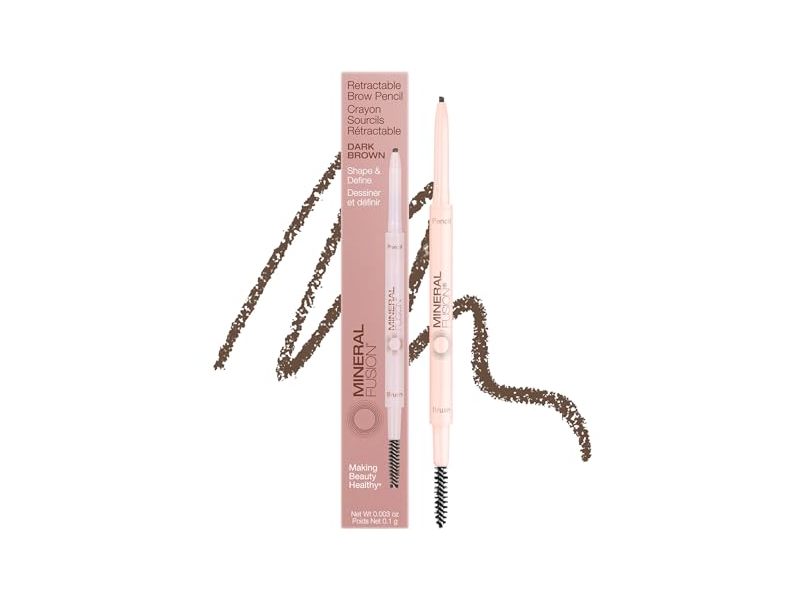 Mineral Fusion Retractable Brow Pencil Crayon, Dark Brown, 0.003 oz/0.1 g