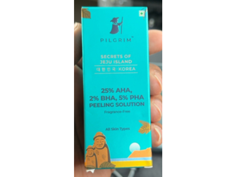 Pilgrim Secrets Of Jeju Island Peeling Solution, 25% AHA + 2% BHA + 5% PHA, 1.01 fl oz/30 mL