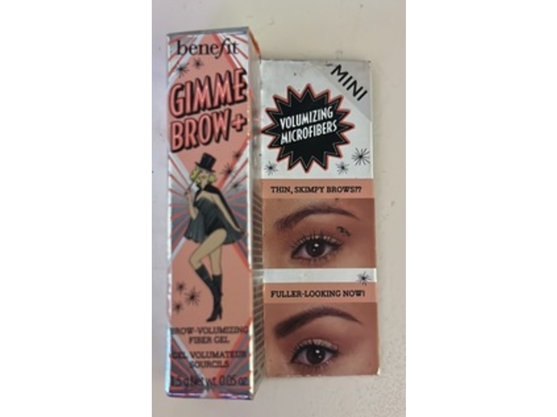 Benefit Gimme Brow Volumizing Fiber Gel, Cool Black Brown, 0.05 fl oz/1.5 g