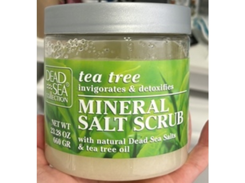 Dead Sea Collection Mineral Salt Scrub, Dead Sea Salts & Tea Tree Oil, 23.28 oz/660 g
