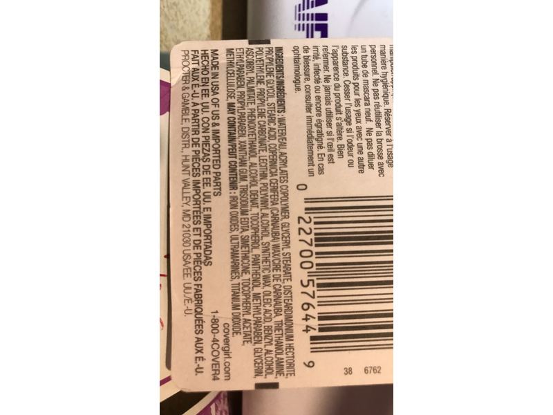 CoverGirl Clump Crusher Mascara, Brown 815, 0.44 fl oz/13.1 mL.