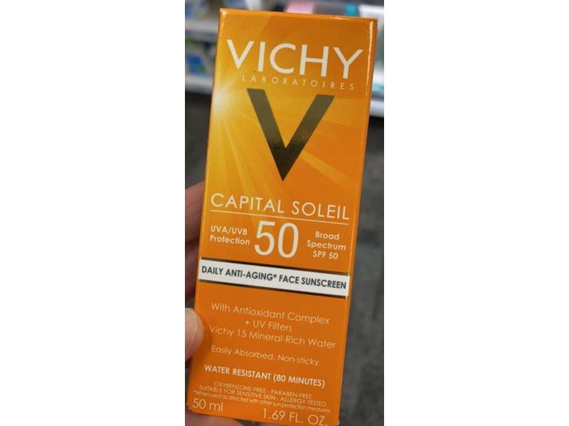 Vichy Laboratories Capital Soleil Daily Anti-Aging Face Sunscreen, SPF 50, 1.69 fl oz/50 mL