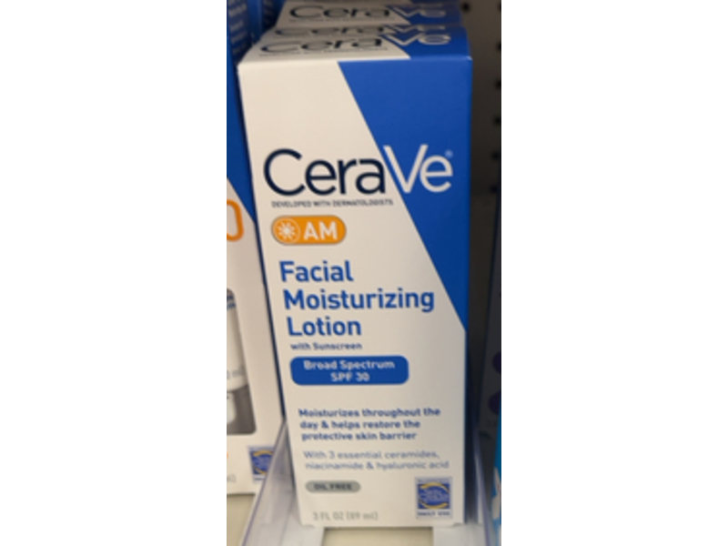 Cerave Facial Moisturizing Lotion, Ceramides, Niacinamide & Hyaluronic Acid, 3 fl oz/89 mL
