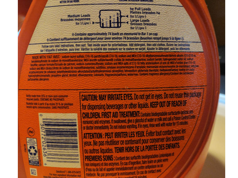 Tide Downy Liquid Laundry Detergent, April Fresh, 74 loads, 115 fl oz/3.4 L