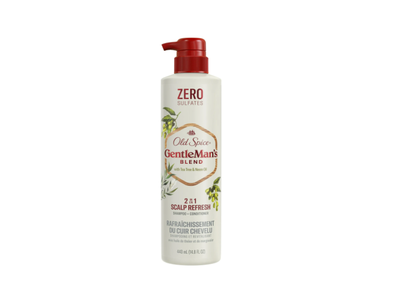 Old Spice Gentle Man's Blend 2-In-1 Scalp Refresh Shampoo + Conditioner, 14.8 fl oz/440 mL