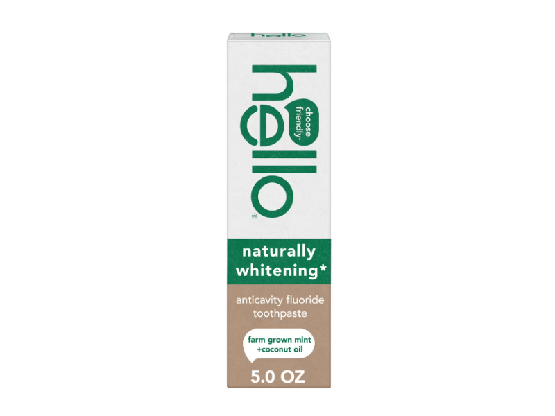 Hello Naturally Whitening Anticavity Fluoride Toothpaste, Mint To Be, 5 oz/141 g