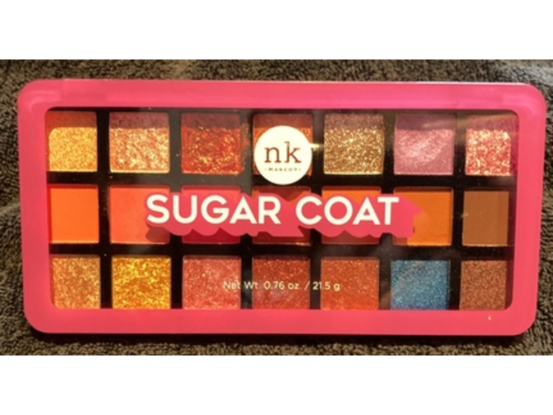 Nicka K New York Makeup 21 Color Eye Shadow Palette, Sugar Coat, 0.76 oz/21.5 g