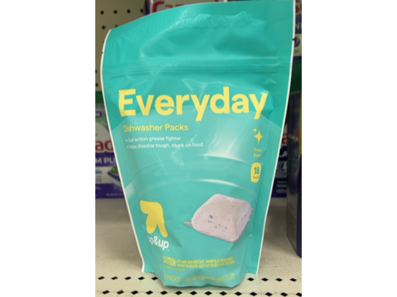 Up&Up Everyday Dishwasher Detergent Packs, Fresh, 18 Count