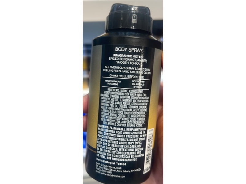 Bath & Body Works The Men’s Shop Body Spray, After Dark, 3.7 oz/104 g