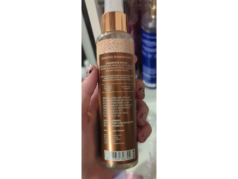 Bath & Body Works Daimond Shimmer Mist, Warm Vanilla Sugar, 4.9 fl oz/145 mL