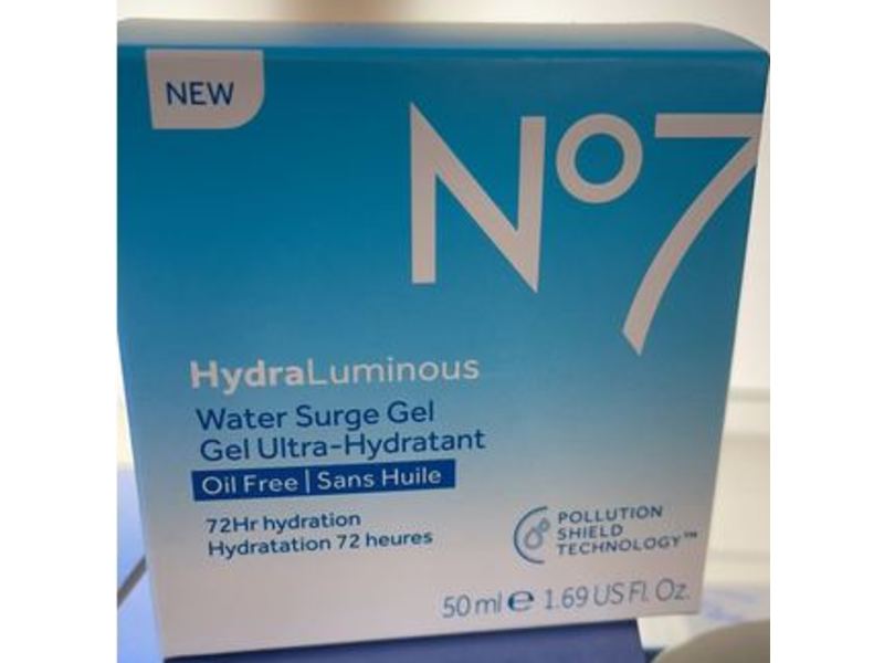 No7 Hydraluminous Water Surge Gel, Oil Free, 1.69 fl oz/50 mL