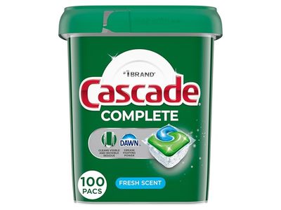Cascade Complete Dishwasher Detergent, Fresh Scent, 100 Pac, 53.6 oz/1.52 kg