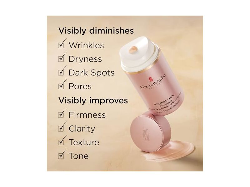 Elizabeth Arden Skin Renewing Water Cream, Retinol + Hpr Ceramide, 1.7 fl oz/50 mL