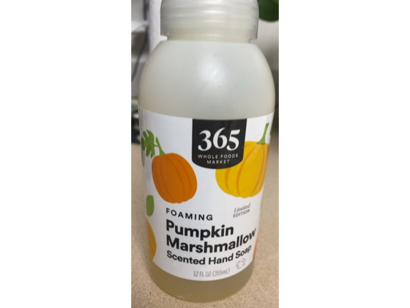 365 Whole Foods Market Foaming Hand Soap, Pumpkin Marshmallow, 12 fl oz/355 mL