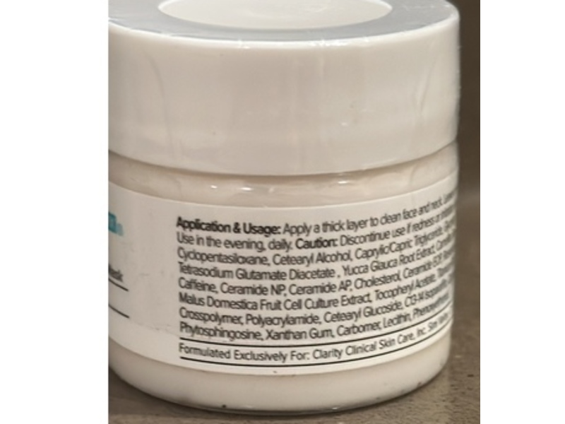 ClarityRx Daily Dose of Water Overnight Mask, Hyaluronic Acid, 0.5 oz/15 g