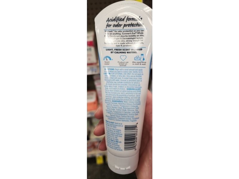 Summer's Eve Ultimate Odor Protection Deodorant, Fresh Scent, 3 fl oz/89 mL