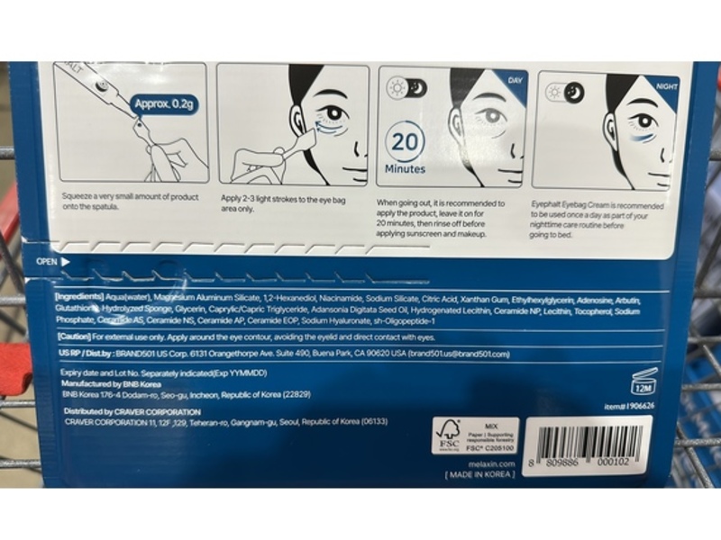 Dr. Melaxin Eyephalt Eyebag Cream, 0.35 fl oz/10 g, Pack Of 2