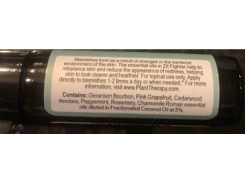 Plant Therapy Zit Fighter Synergy Pre-Diluted Roll-On, 1/3 oz /10 mL