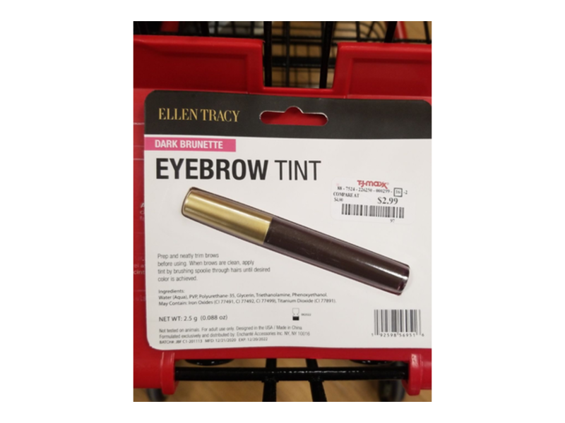 Ellen Tracy Eyebrow Tint, Dark Brunette, 0.088 oz/2.5 g